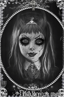 Gif animé gothique poupée